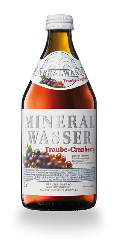 Mineralwasser Traube-Cranberry