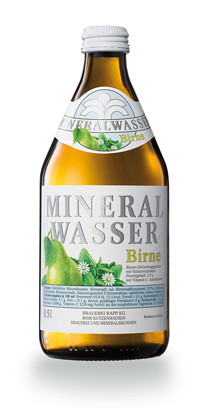 Mineralwasser Birne