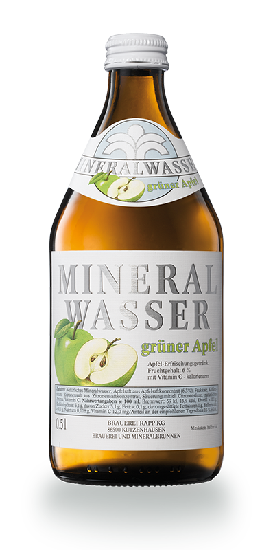 Mineralwasser grüner Apfel